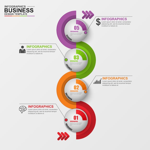 Plantilla de diseño de vector de infografía