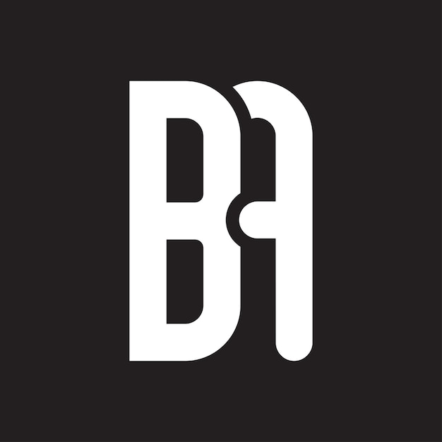 plantilla de diseño del vector de letras ba