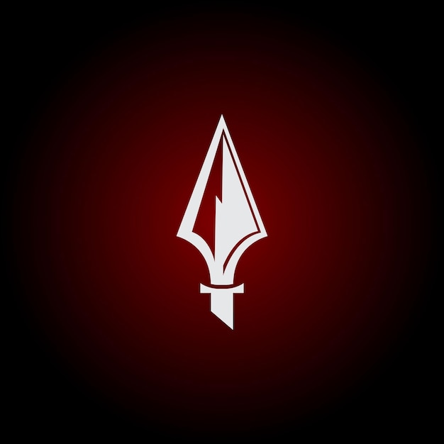Plantilla de diseño de vector de logo de lanza