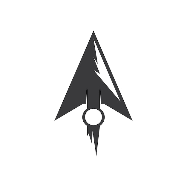 Plantilla de diseño de vector de logo de lanza