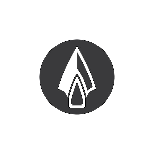 Plantilla de diseño de vector de logo de lanza