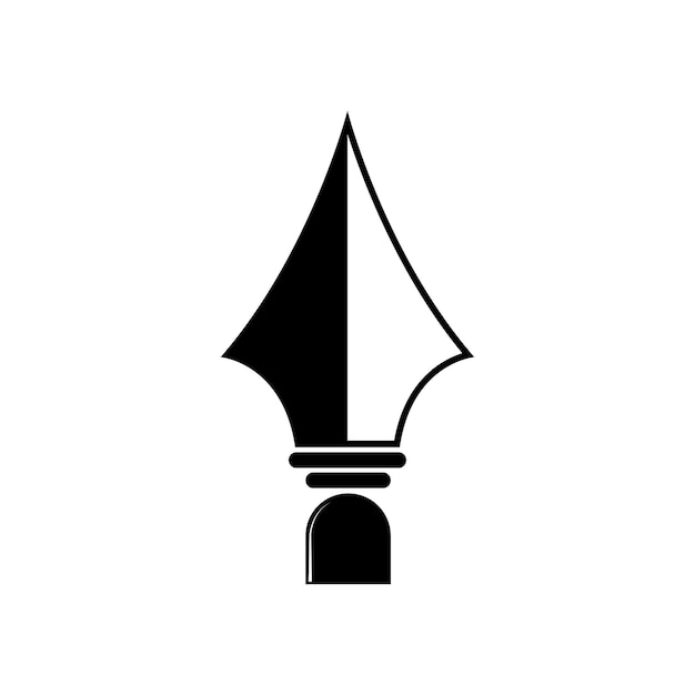 Plantilla de diseño de vector de logo de lanza