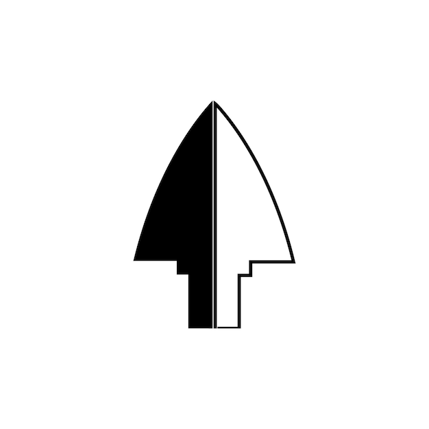 Plantilla de diseño de vector de logo de lanza