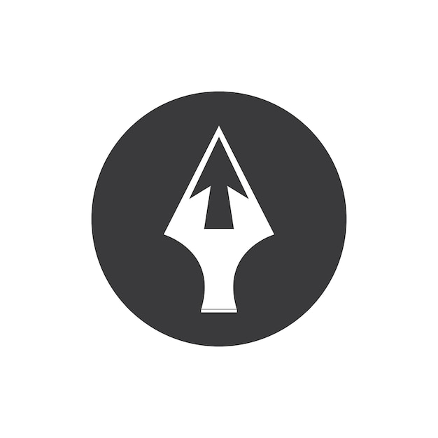 Plantilla de diseño de vector de logo de lanza