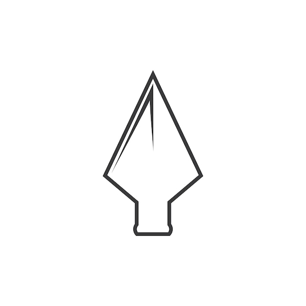 Plantilla de diseño de vector de logo de lanza