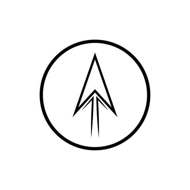 Plantilla de diseño de vector de logo de lanza