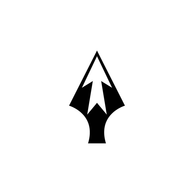 Plantilla de diseño de vector de logo de lanza