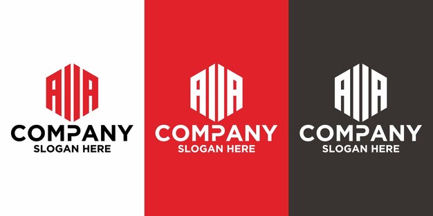 Plantilla de diseño de vector de logotipo AIA de letra inicial