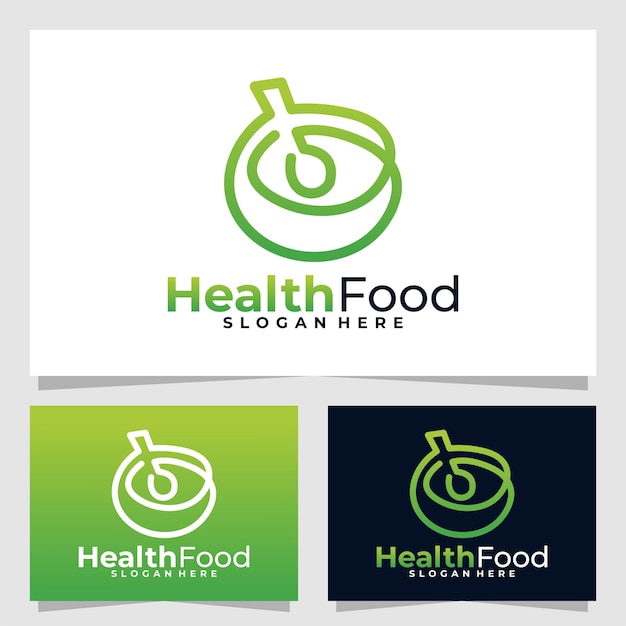 Plantilla de diseño de vector de logotipo de alimentos saludables