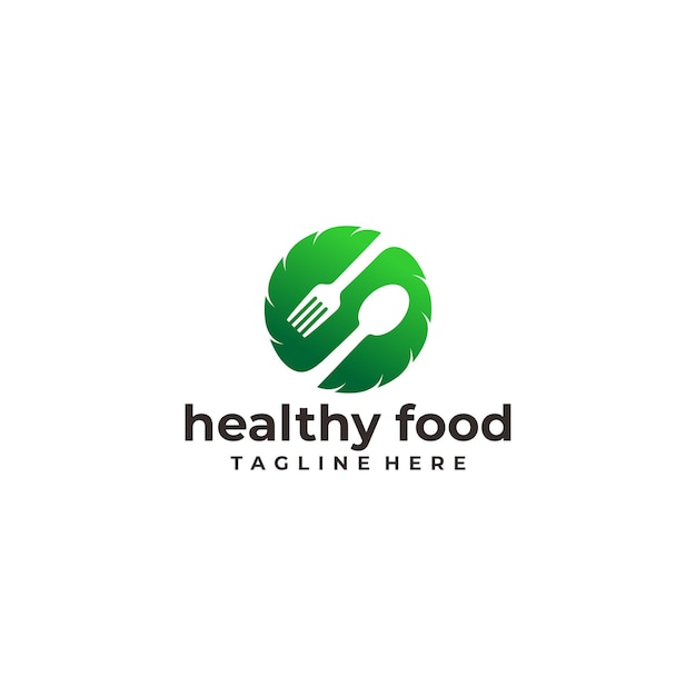 Plantilla de diseño de vector de logotipo de alimentos saludables