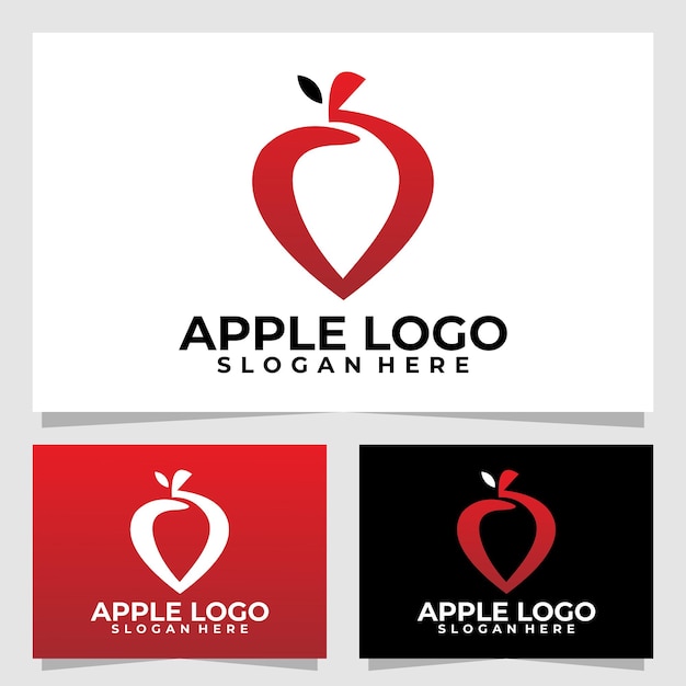 Plantilla de diseño de vector de logotipo de apple