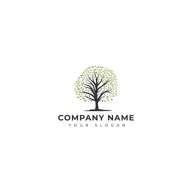 Plantilla de diseño de vector de logotipo de árbol