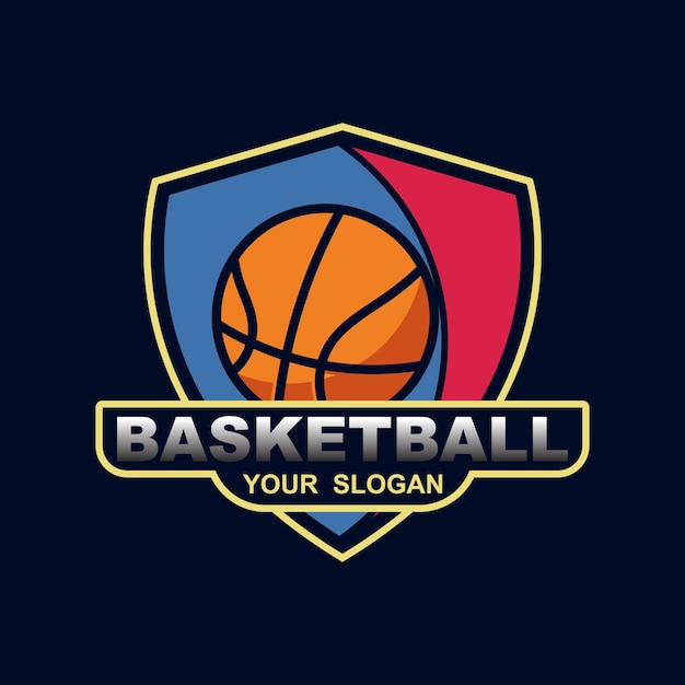 Plantilla de diseño de vector de logotipo de baloncesto