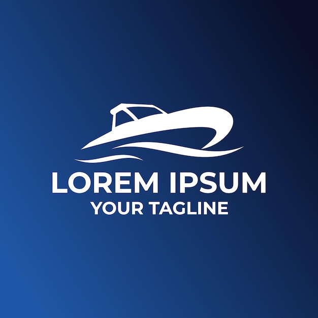 Plantilla de diseño de vector de logotipo de barco