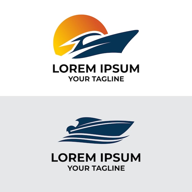 Plantilla de diseño de vector de logotipo de barco