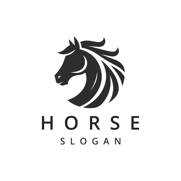 Plantilla de diseño de vector de logotipo de caballo