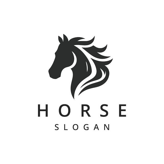 Plantilla de diseño de vector de logotipo de caballo