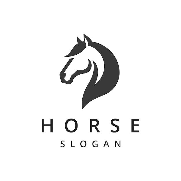 Plantilla de diseño de vector de logotipo de caballo