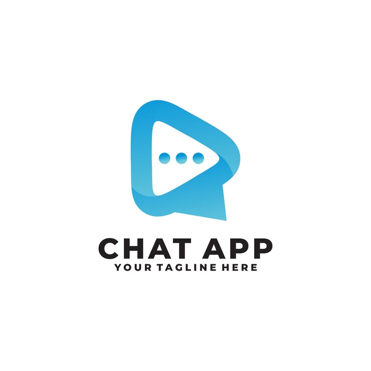 Vector plantilla de diseño de vector de logotipo de chat de chat