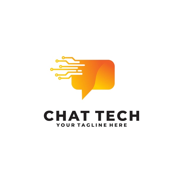 Plantilla de diseño de vector de logotipo de chat