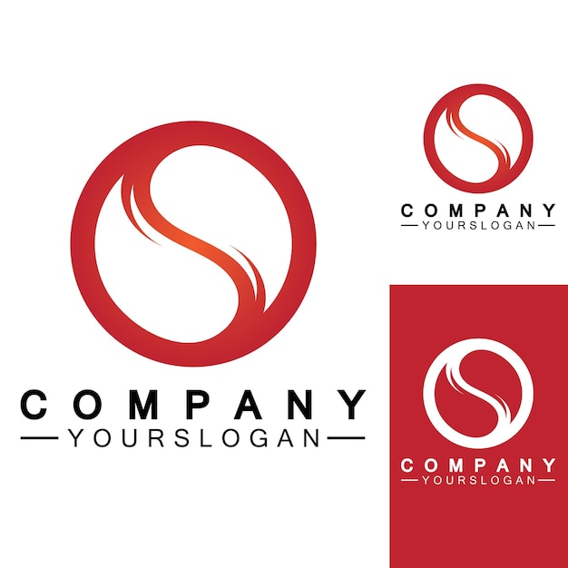 Plantilla de diseño de vector de logotipo de círculo de letra S