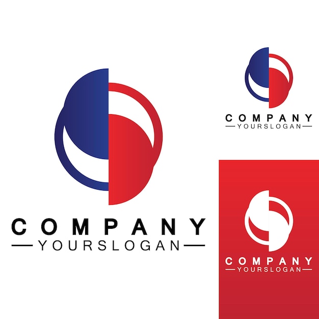 Plantilla de diseño de vector de logotipo de círculo de letra S