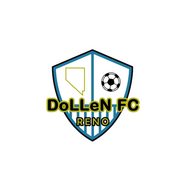 Plantilla de diseño de vector de logotipo de club de fútbol