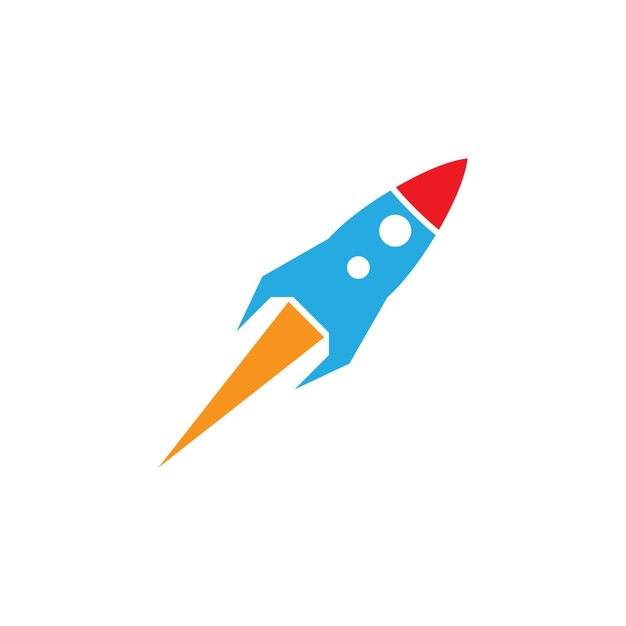 Plantilla de diseño de vector de logotipo de cohete