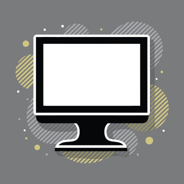 Plantilla de diseño de vector de logotipo de computadora