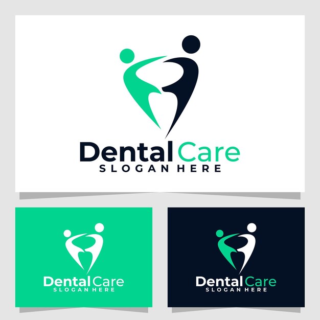 Vector plantilla de diseño de vector de logotipo de cuidado dental