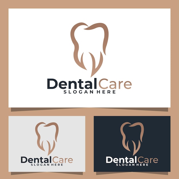 Plantilla de diseño de vector de logotipo de cuidado dental