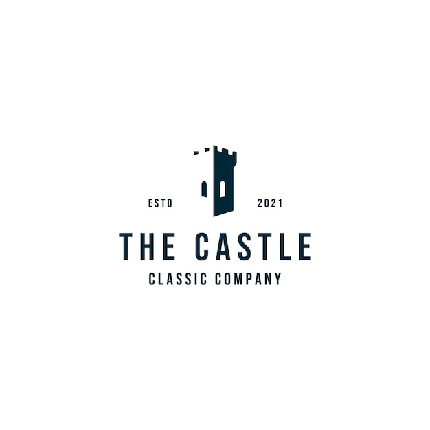 Plantilla de diseño de vector de logotipo de edificio creativo de castillo