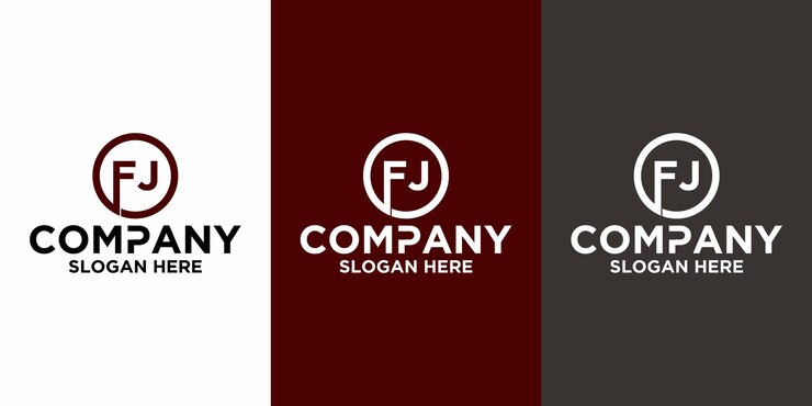Vector plantilla de diseño de vector de logotipo fj de letra inicial
