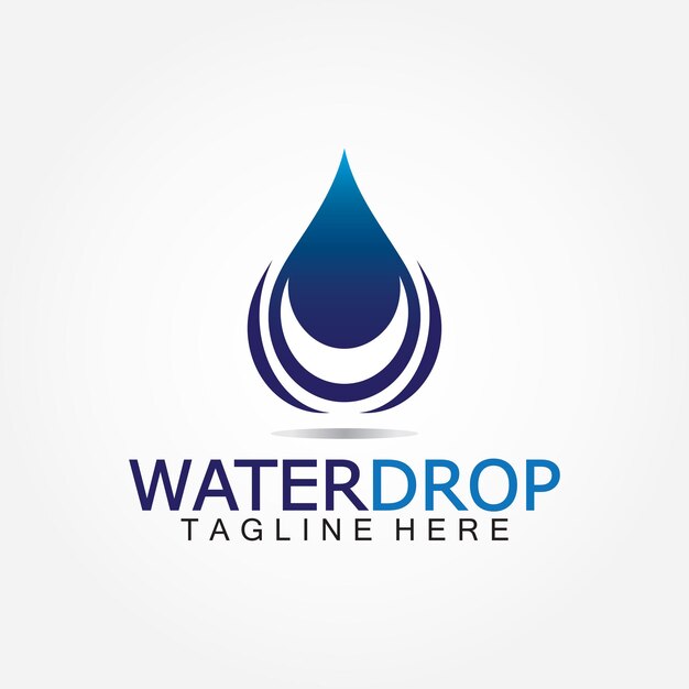 Plantilla de diseño de vector de logotipo de gota de agua