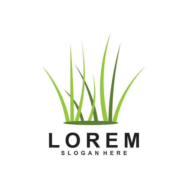 Plantilla de diseño de vector de logotipo de hierba