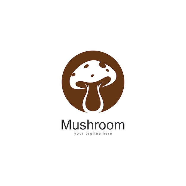 Plantilla de diseño de vector de logotipo de hongo