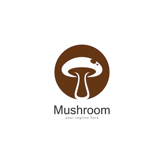 Plantilla de diseño de vector de logotipo de hongo
