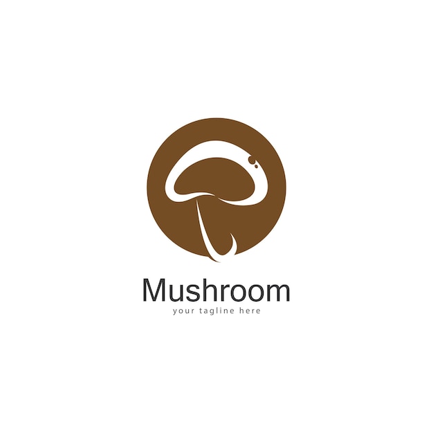 Plantilla de diseño de vector de logotipo de hongo