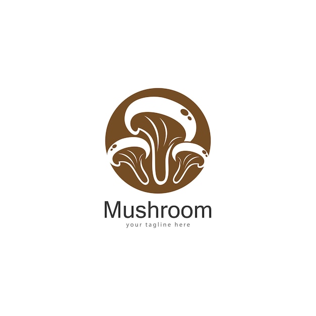 Plantilla de diseño de vector de logotipo de hongo