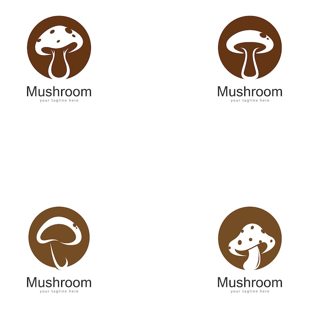 Plantilla de diseño de vector de logotipo de hongo