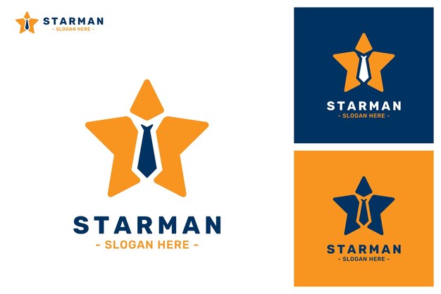 Plantilla de diseño de vector de logotipo humano estrella