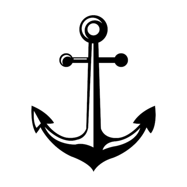 Plantilla de diseño de vector de logotipo de icono de ancla