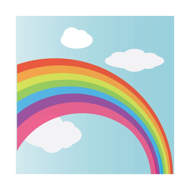 Plantilla de diseño de vector de logotipo de icono de arco iris