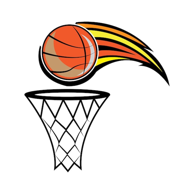 Plantilla de diseño de vector de logotipo de icono de baloncesto
