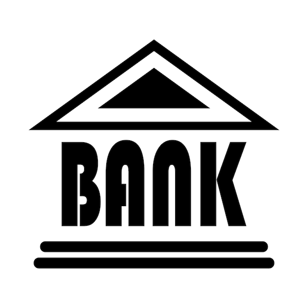 Plantilla de diseño de vector de logotipo de icono de banco