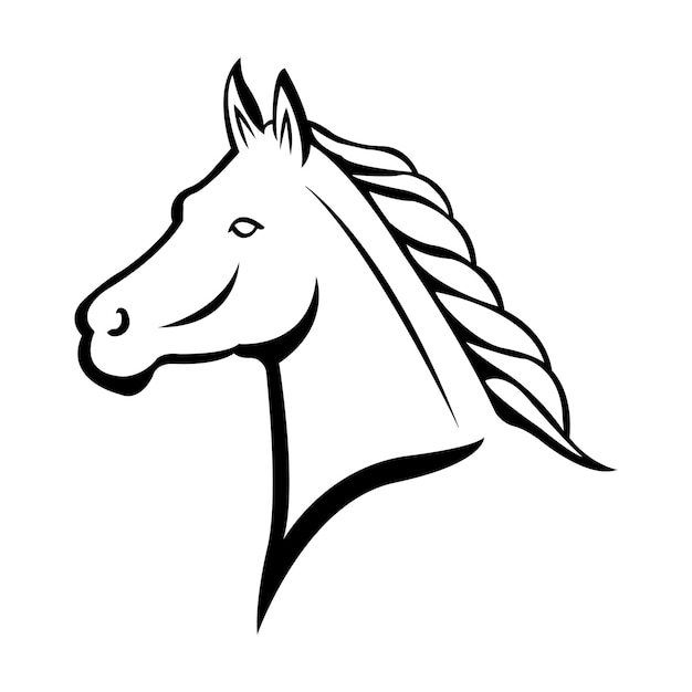 Plantilla de diseño de vector de logotipo de icono de caballo