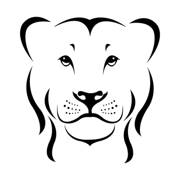 Plantilla de diseño de vector de logotipo de icono de cabeza de león