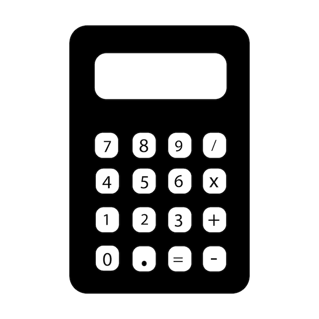 Plantilla de diseño de vector de logotipo de icono de calculadora