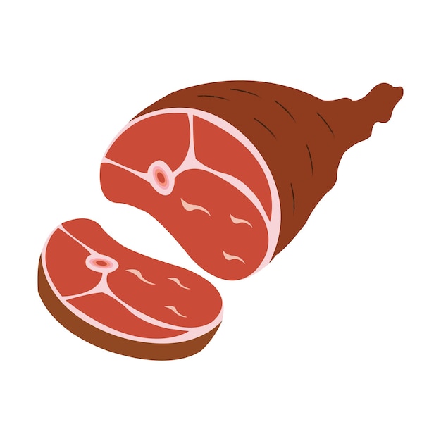 Plantilla de diseño de vector de logotipo de icono de carne