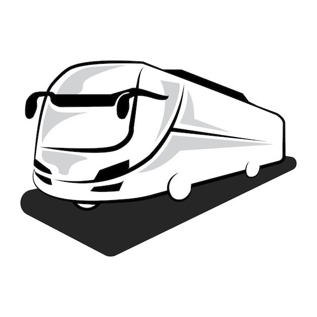 Plantilla de diseño de vector de logotipo de icono de coche de autobús